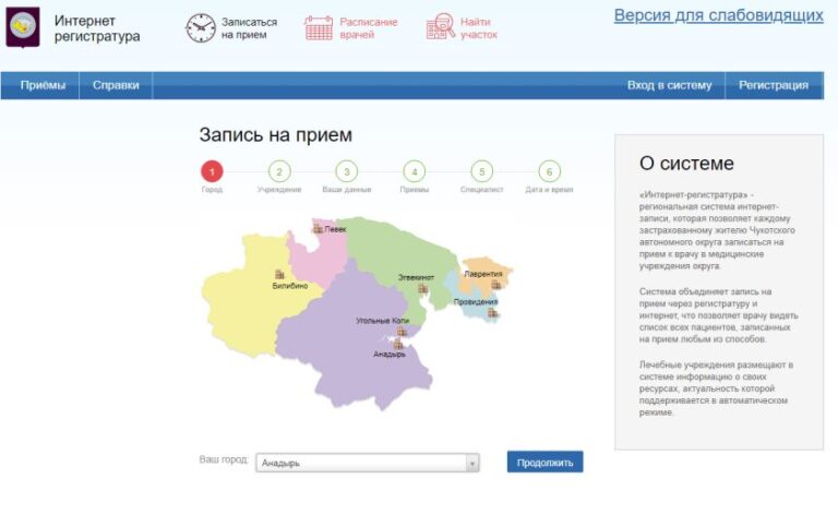 Запись к врачу. Чукотка.